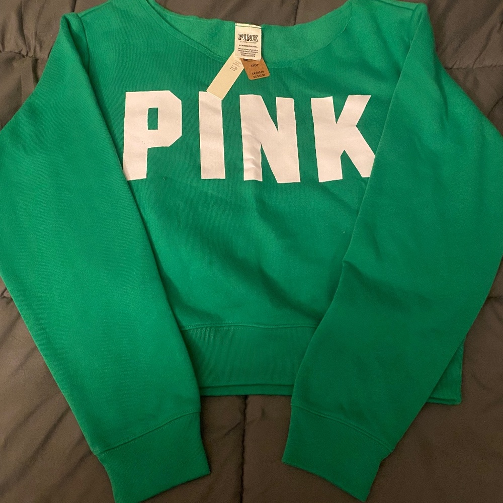 Pink off the shoulder sweater